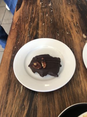 Carmel pecan turtle  at Timeless Coffee Roasters and Bakery in Berkeley
