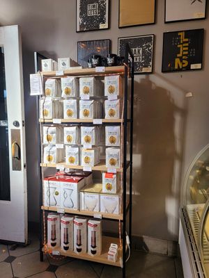 Coffee to go and chemex products at Timeless Coffee Roasters and Bakery in Berkeley