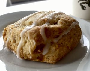 Peach scone   at Timeless Coffee Roasters and Bakery in Berkeley