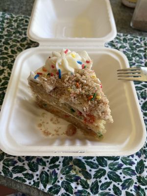 Birthday cake from Timeless!  at Timeless Coffee Roasters and Bakery in Berkeley