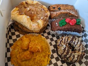 Assortment of goodies at Timeless Coffee Roasters and Bakery in Berkeley