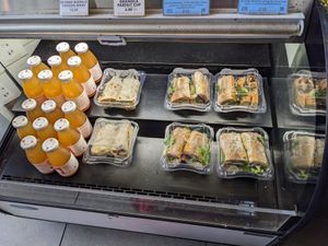 Drinks, wraps, sandwiches at Timeless Coffee Roasters and Bakery in Berkeley