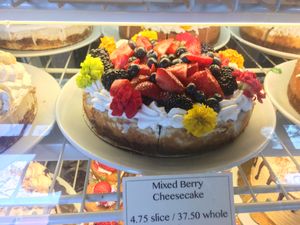Mixed berry cheesecake  at Timeless Coffee Roasters and Bakery in Berkeley