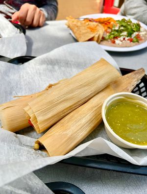 Vegan ‘New World’ tamales  at Spanglish in Traverse City
