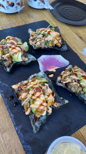 Vegan sushi "taco” at Oh Baby Sushi in Redwood City