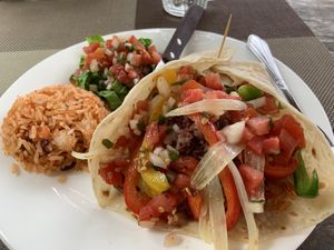Huge veggie burrito!  at Amigo's Mexican Restaurant in Luang Prabang