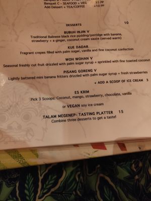 Desserts at Warung Agus Balinese Cuisine in West Melbourne