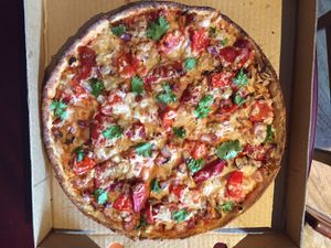 Aztec with vegan cheese  at Pizza Max in West Melbourne