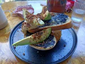 Avacado toast, homemade Vegemite at Grown in West End