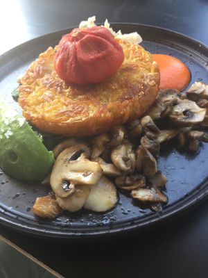 House made hash! So delicious! at Grown in West End