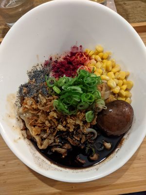 Ramen with extra noodles (too much for me) at Men Impossible in Amsterdam