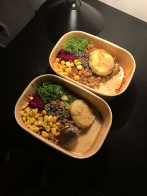 Black burnt garlic & red hot chili  at Men Impossible in Amsterdam