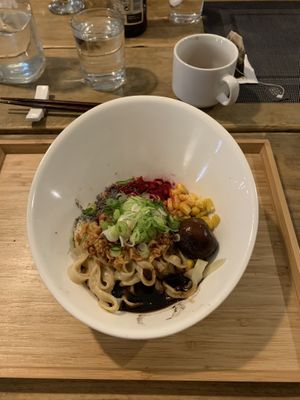 Black burnt garlic ramen   at Men Impossible in Amsterdam
