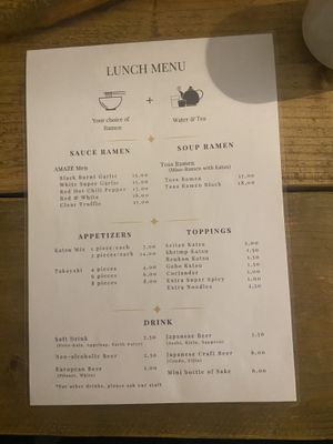 Menu as of 6/24/22  at Men Impossible in Amsterdam