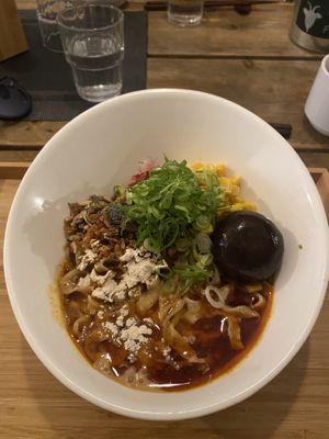 Red & white Amaze me sauce Ramen   at Men Impossible in Amsterdam