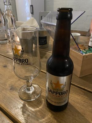 Sapporo: very good, mild taste  at Men Impossible in Amsterdam