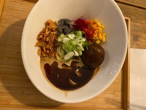 Black garlic ramen  at Men Impossible in Amsterdam
