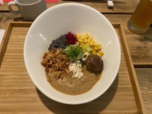 White garlic ramen  at Men Impossible in Amsterdam