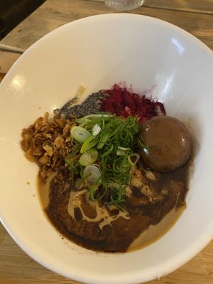 Burnt black garlic  at Men Impossible in Amsterdam