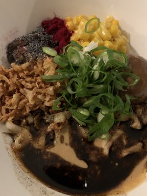 Burnt garlic ramen  at Men Impossible in Amsterdam