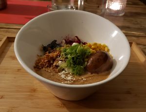 Super garlic ramen at Men Impossible in Amsterdam