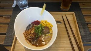 Main dish Red & White ramen at Men Impossible in Amsterdam