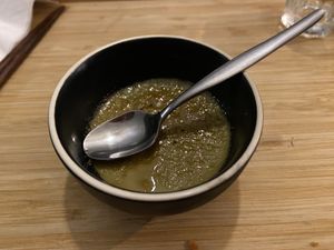 Matcha creme brulee: very good  at Men Impossible in Amsterdam