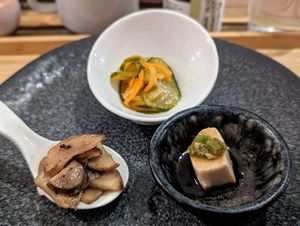 Cold appetizers at Men Impossible in Amsterdam