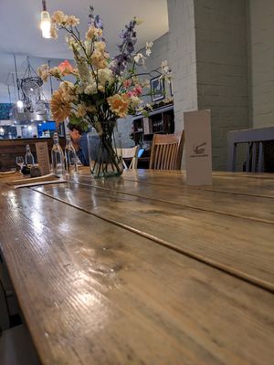 Shared/group table at Men Impossible in Amsterdam