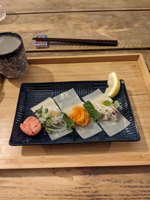 Sashimi course at Men Impossible in Amsterdam