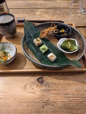 Cold appetizers at Men Impossible in Amsterdam