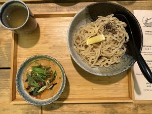 Main course (4th) other Ramen option: dipping noodles (spicy flavor option)  at Men Impossible in Amsterdam