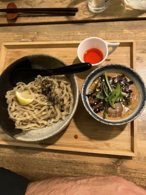 ramen to dip (black garlic)  at Men Impossible in Amsterdam