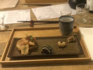 Perfect with sake pairing  at Men Impossible in Amsterdam