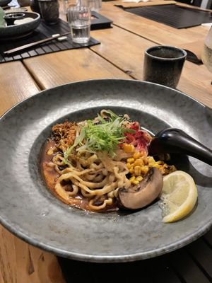 Signature sauce style ramen with garlic sauce   at Men Impossible in Amsterdam