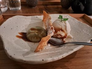 Ice-cream 🍨 🍦 from tofu if I remember correctly 
A wonder🤩 at Men Impossible in Amsterdam