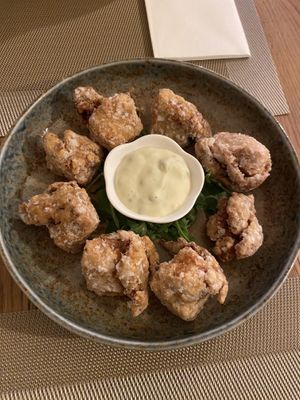 Tofu karage with wasabi mayo: very tasty and good value for your money at Men Impossible in Amsterdam