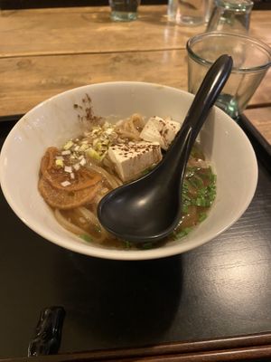 Shoyu ramen: not as good as the amaze men. It’s a quite boring broth with mediocre toppings  at Men Impossible in Amsterdam