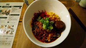 Chilli oil ramen at Men Impossible in Amsterdam