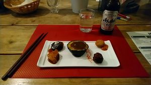 Starter with beer at Men Impossible in Amsterdam