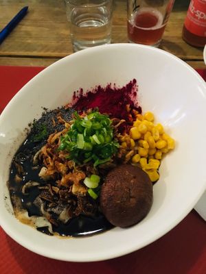 black garlic ramen. at Men Impossible in Amsterdam
