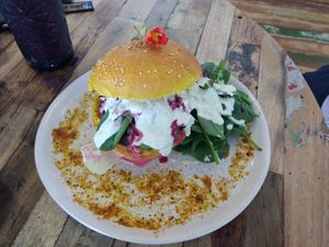 Buddha Burger at The Front Room Cafe in Hervey Bay