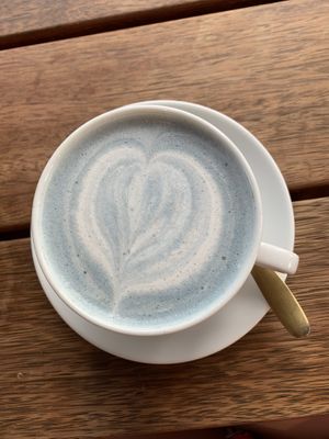 Mermaid Latte at The Front Room Cafe in Hervey Bay