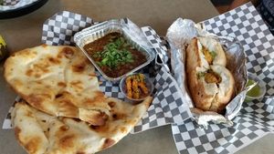 Chana naan and vadapav at Veggie Planet in Mississauga