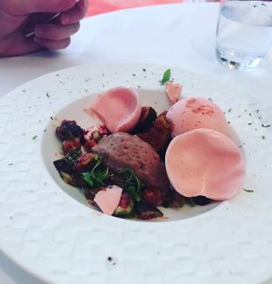 Fig meringue at Gauthier Soho in London