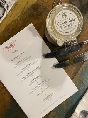 Our Gauthier At Home menu at Gauthier Soho in London