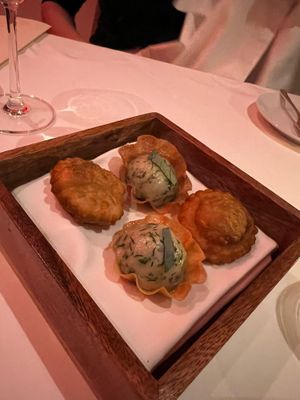 Delicious canapés  at Gauthier Soho in London