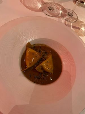 Out of this world vegan carbonara  at Gauthier Soho in London