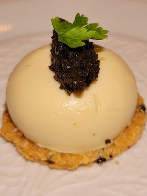 Kalamata Olive Cheesecake
Herb Salad at Gauthier Soho in London