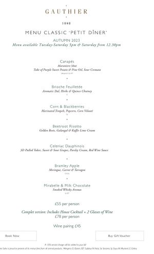   at Gauthier Soho in London